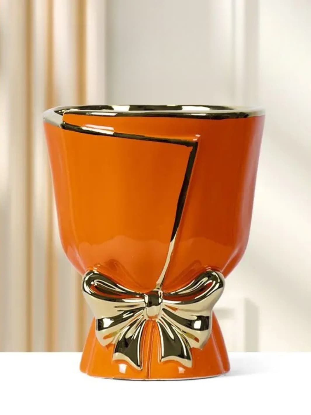 Vase | Grand vase nœud en céramique colorée