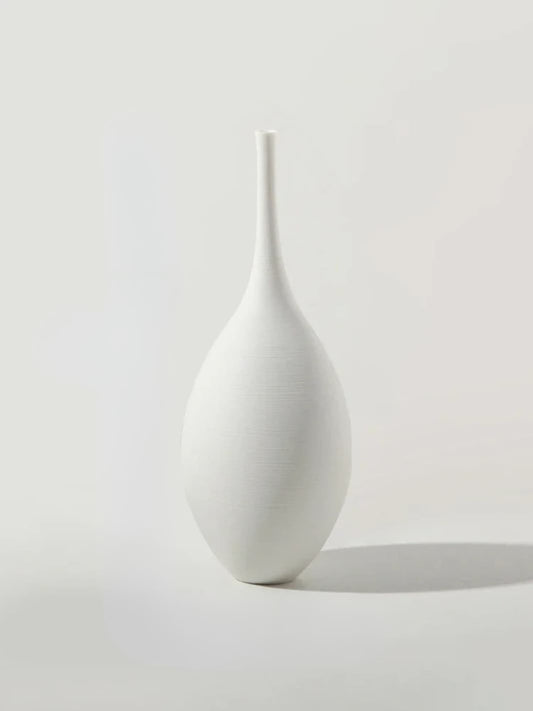 Vase | Goutte blanche élancée