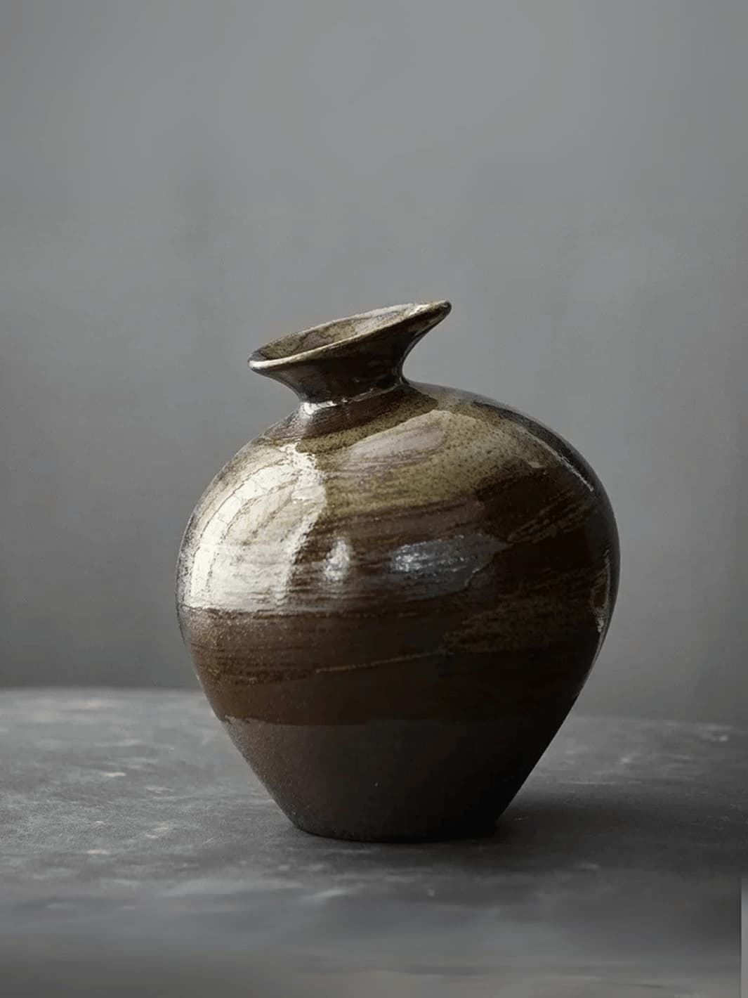 Vase | Forme inclinée - Style japonais minéral