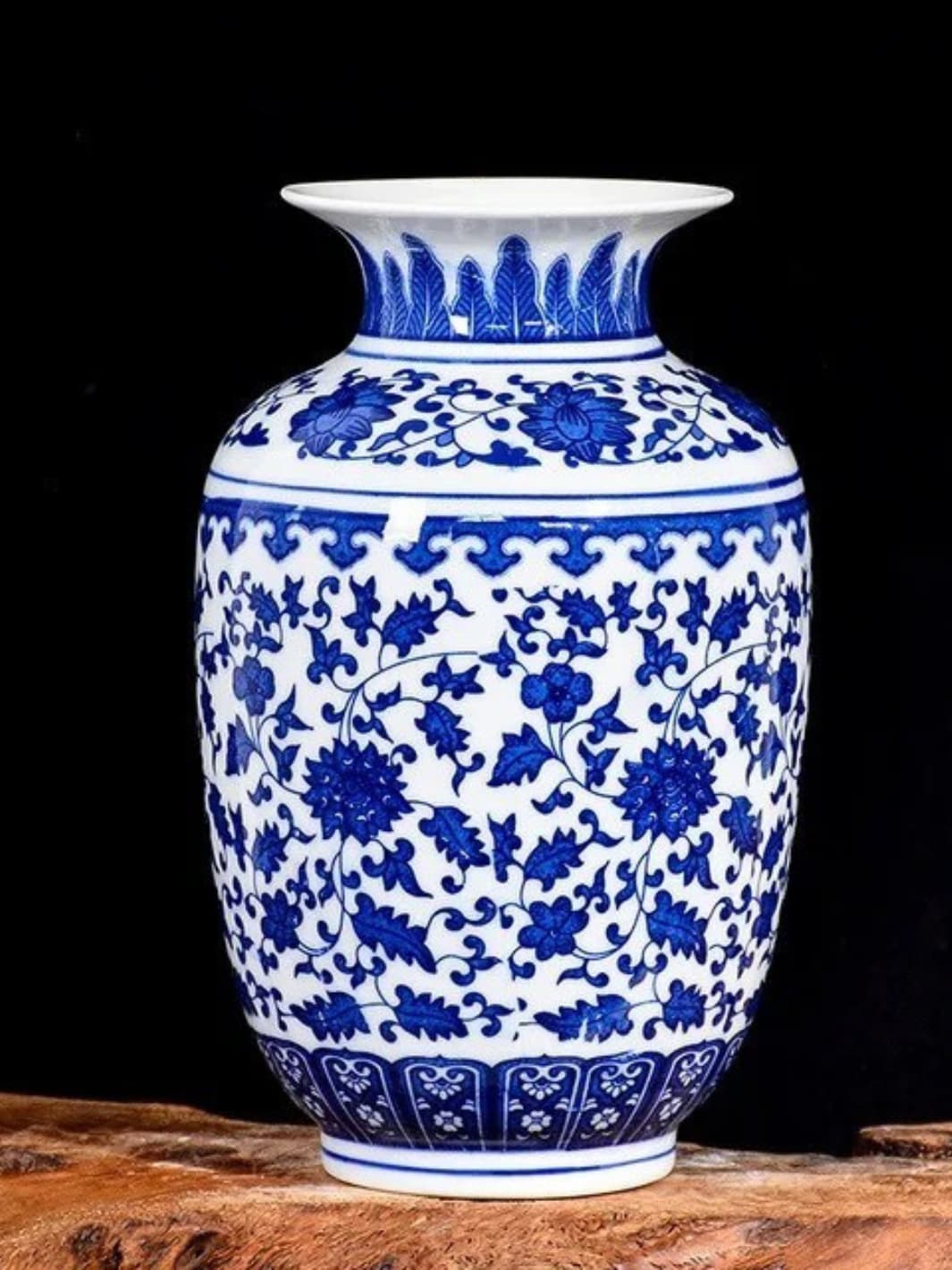 Vase | Porcelaine bleue traditionnelle de Jingdezhen