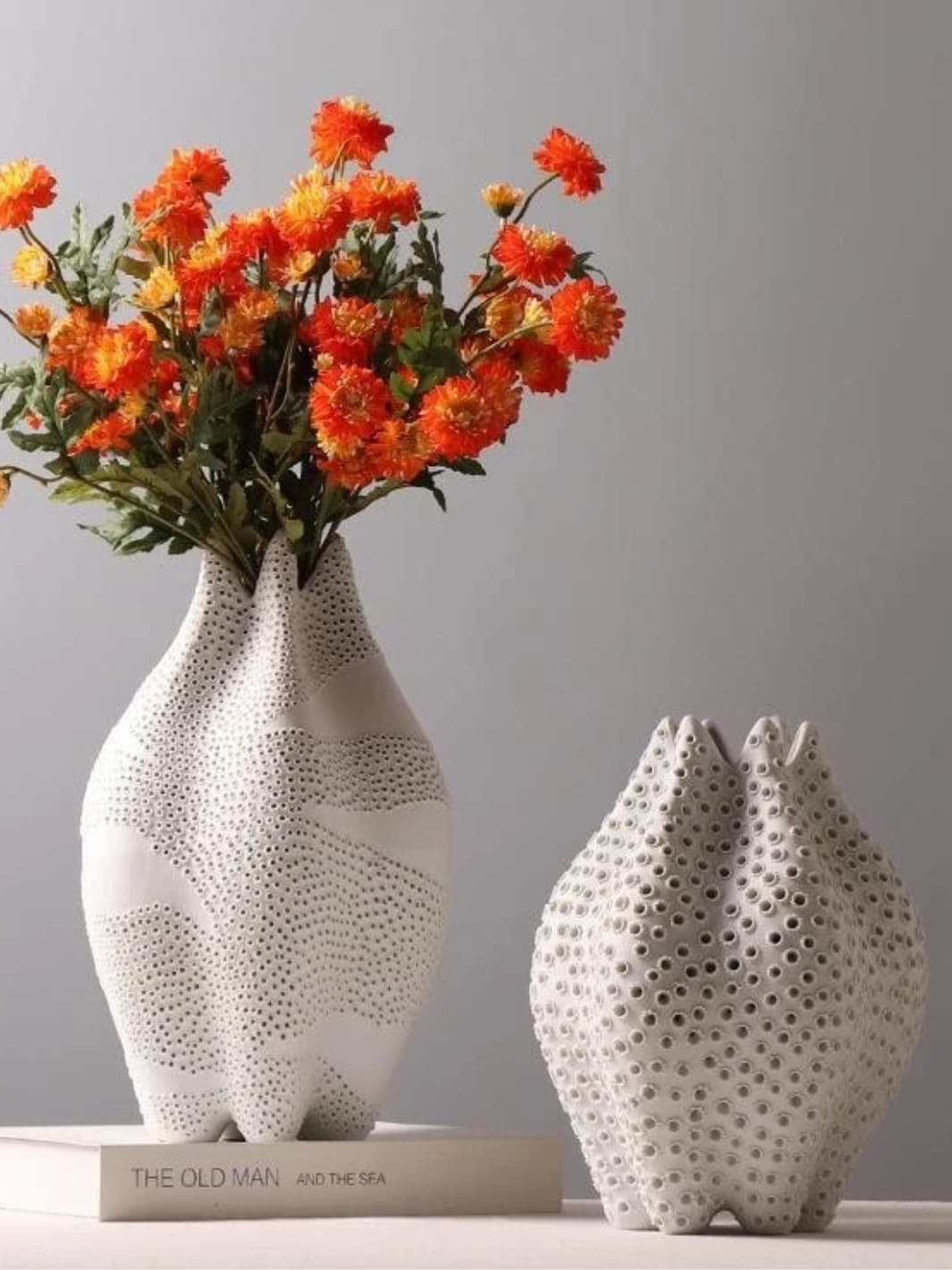 Vase | Sculptures céramique ajourée blanche