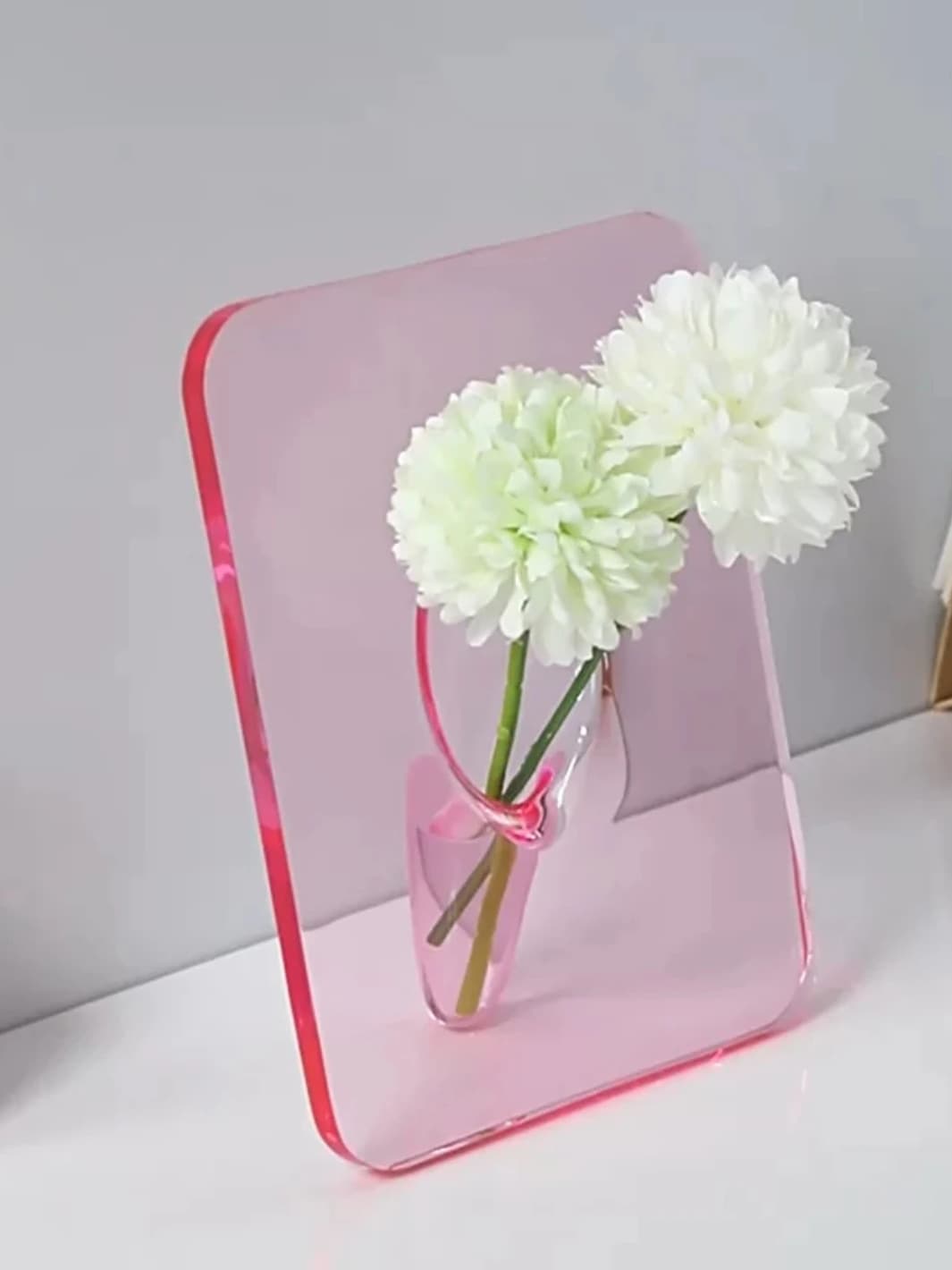 Vase | Cadre en acrylique transparent coloré