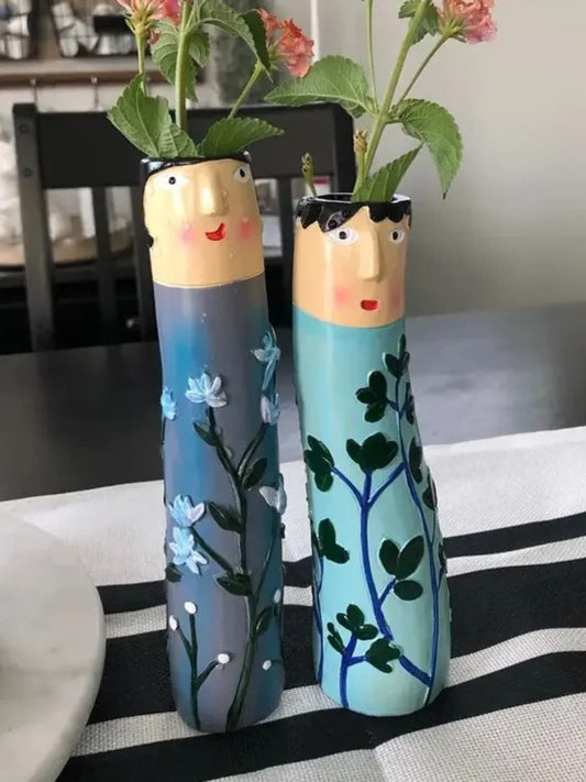 Vase | Famille bohème peinte à la main