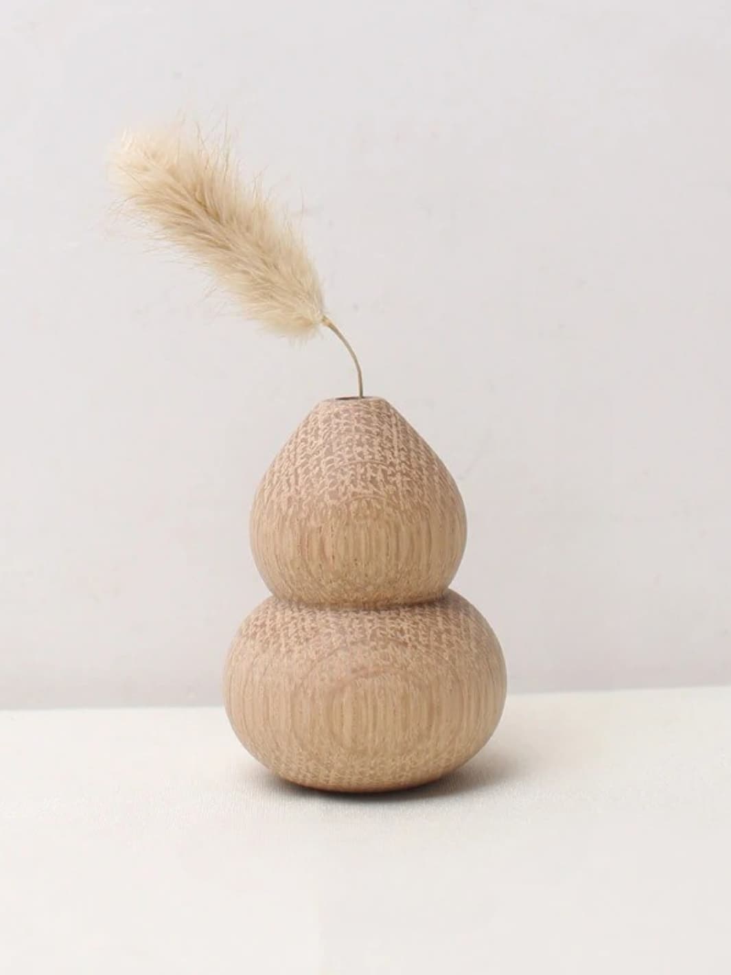Vase | Soliflore boule en bois naturel sculpté