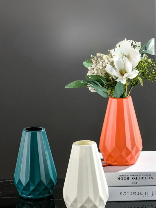 Vase | Forme diamant imitation céramique