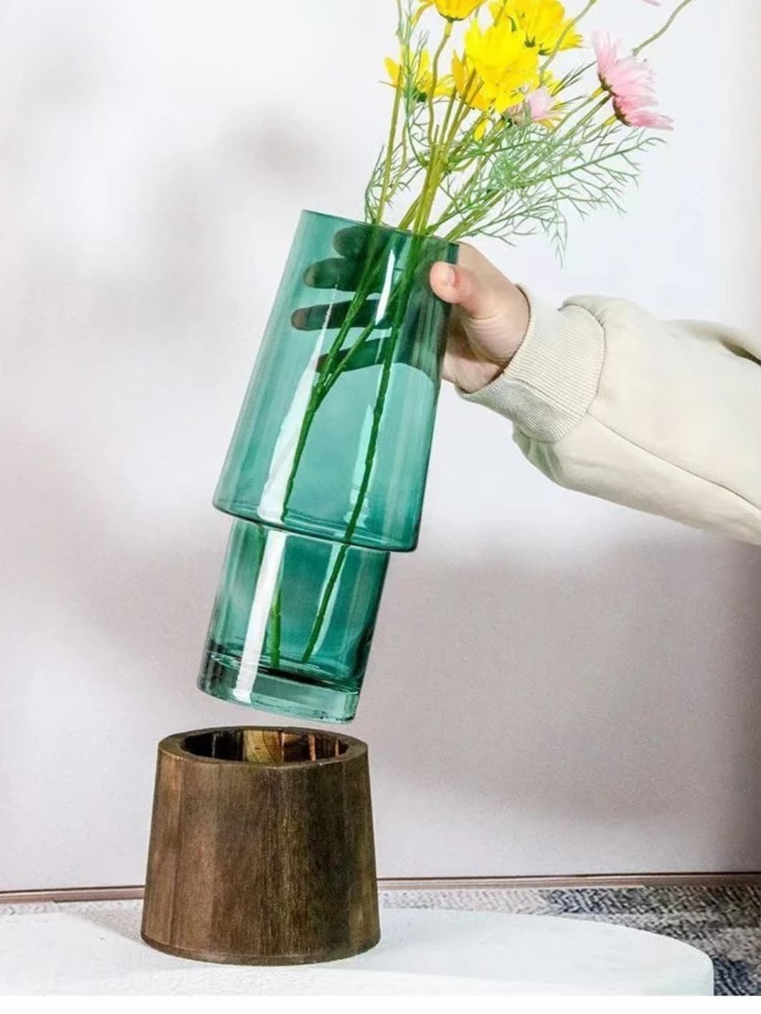 Vase | Verre et Bois Style Nordique