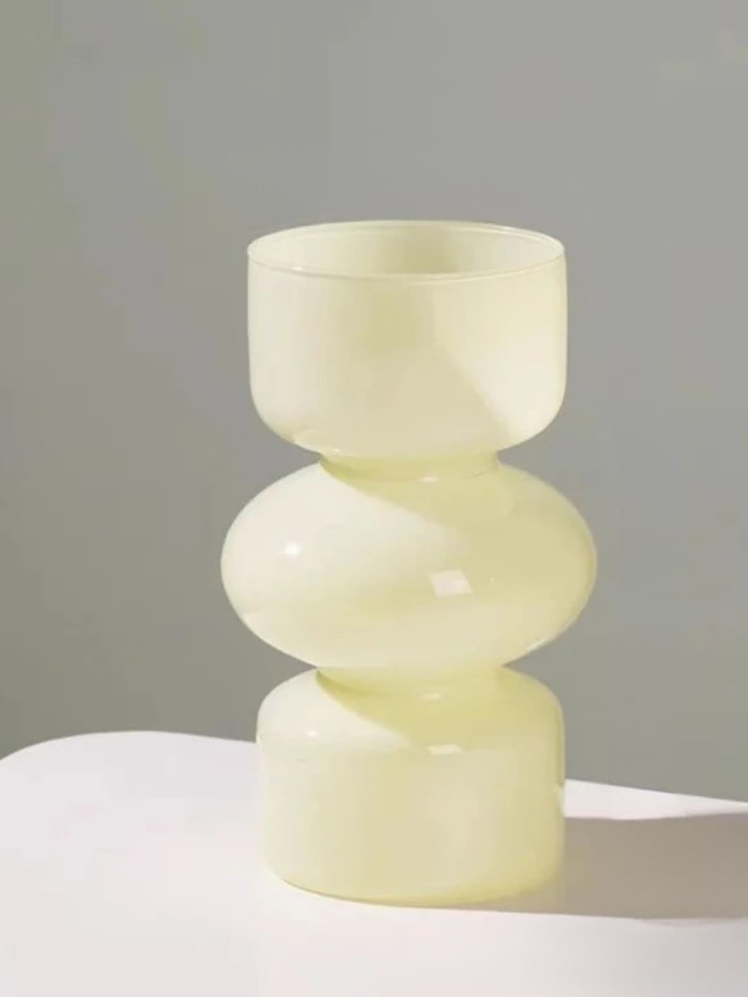Vase | Coloré rétro en verre ondulé vintage
