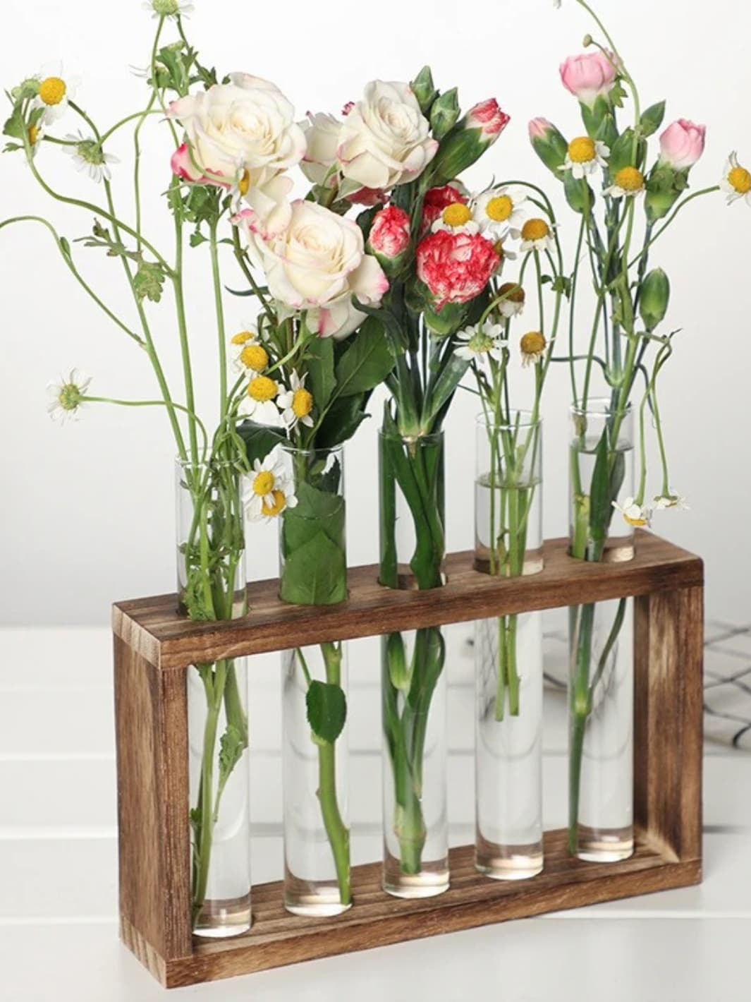 Vase | Éprouvette en bois naturel pour boutures
