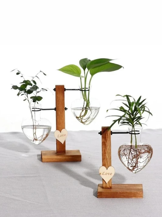Vase | Soliflore cœur en verre suspendu