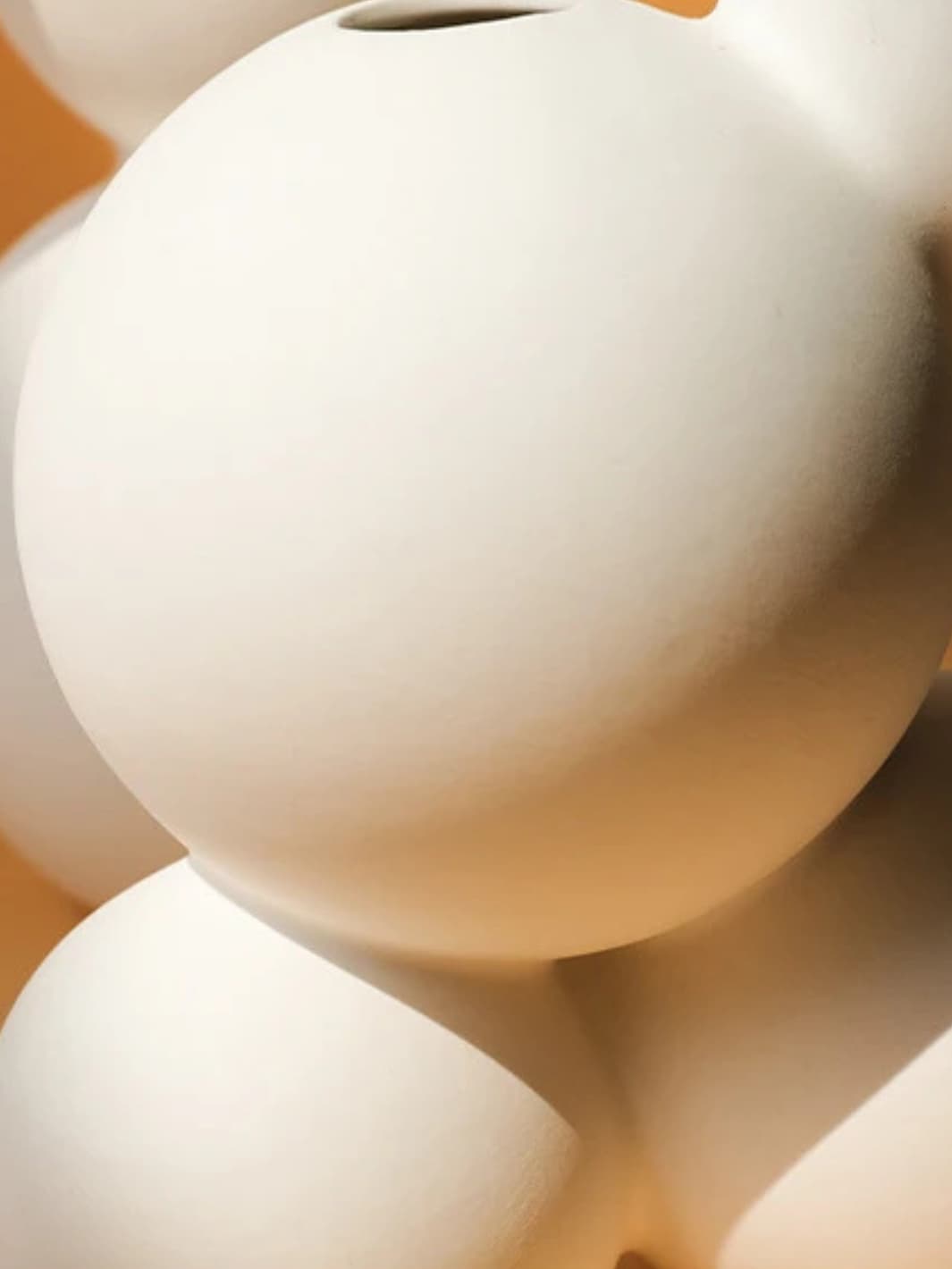 Vase | Blanc mat trois sphères empilées
