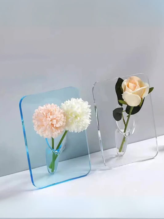 Vase | Cadre en acrylique transparent coloré