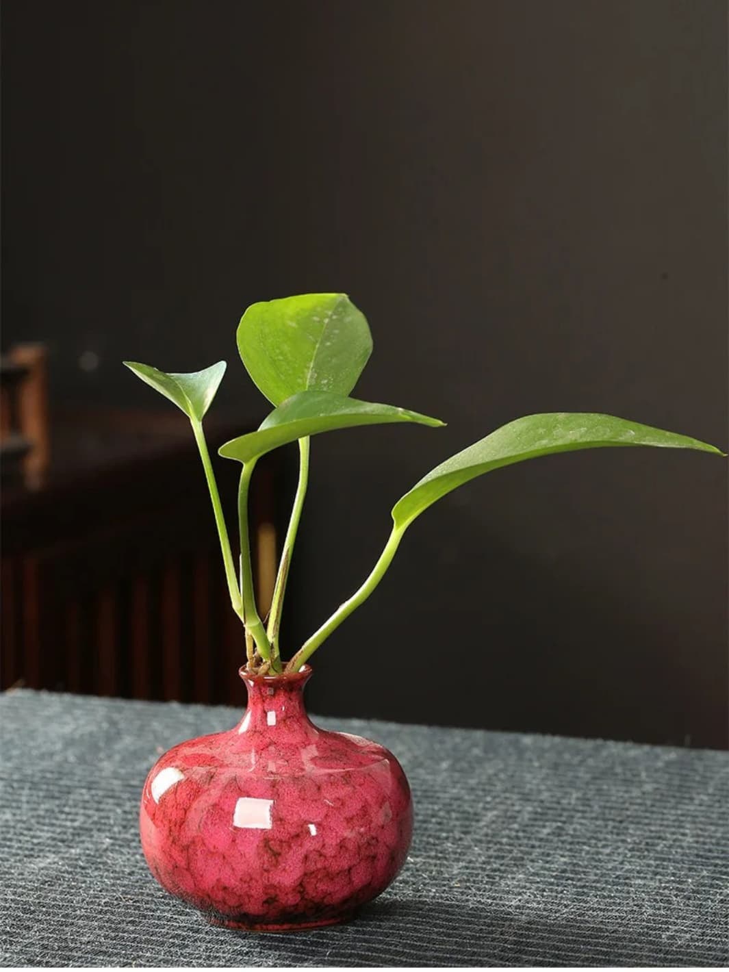 Vase | Émaillé artisanal à col étroit