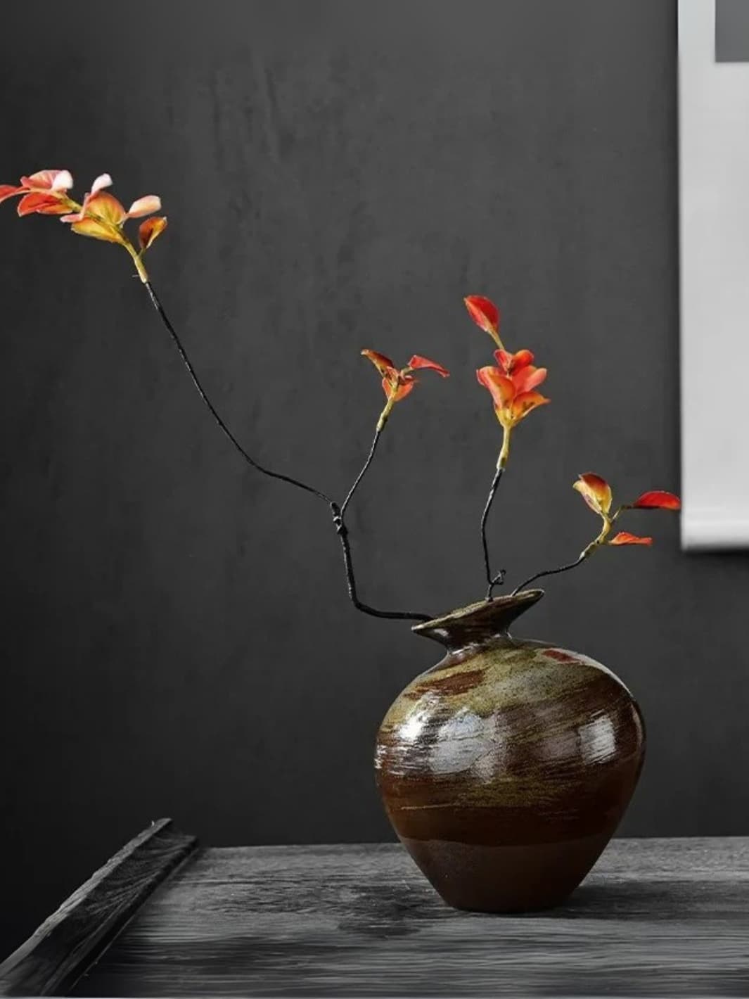 Vase | Forme inclinée - Style japonais minéral