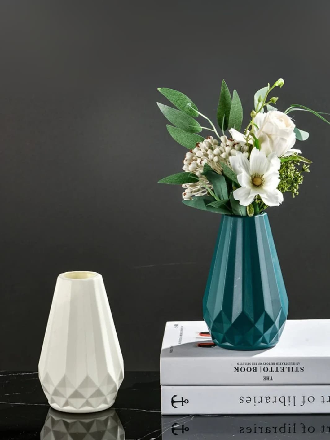 Vase | Forme diamant imitation céramique