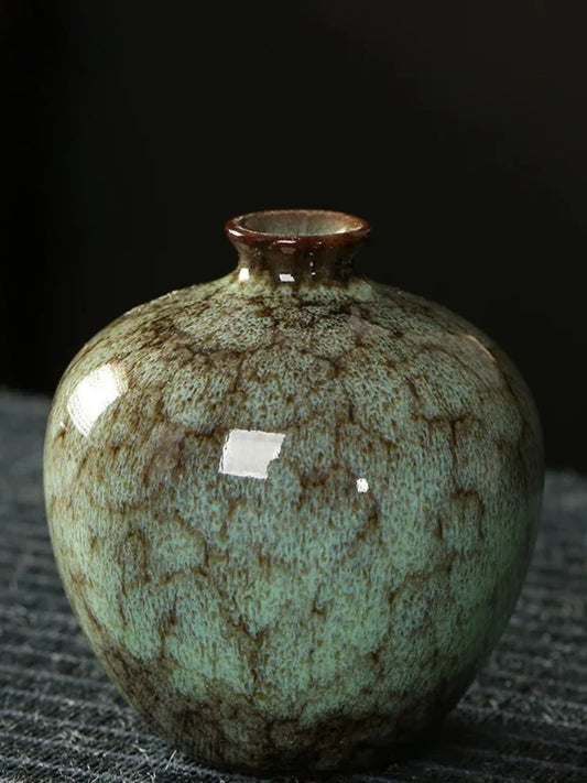 Vase | Boule émaillé artisanal style ancien chinois