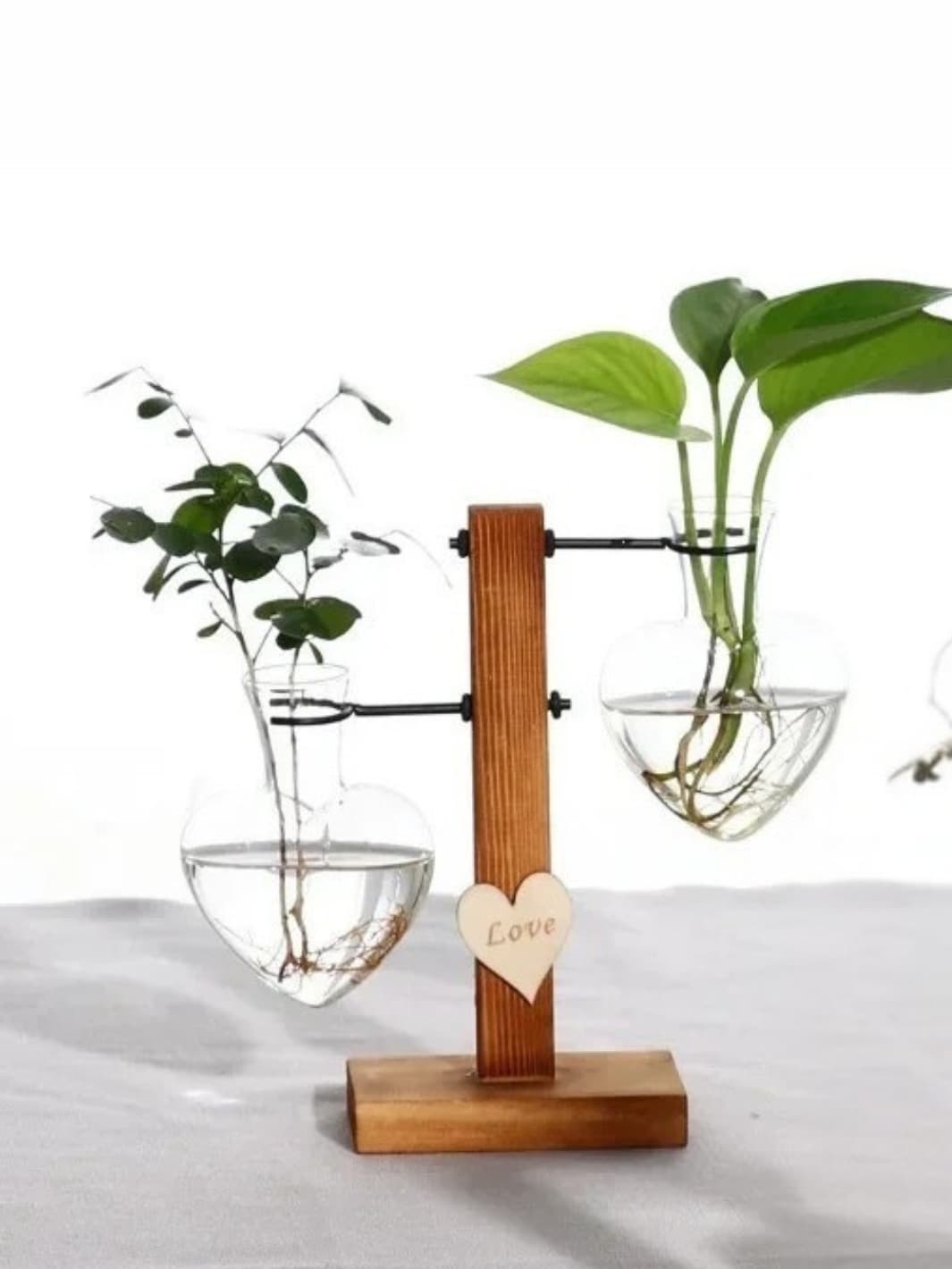 Vase | Soliflore cœur en verre suspendu