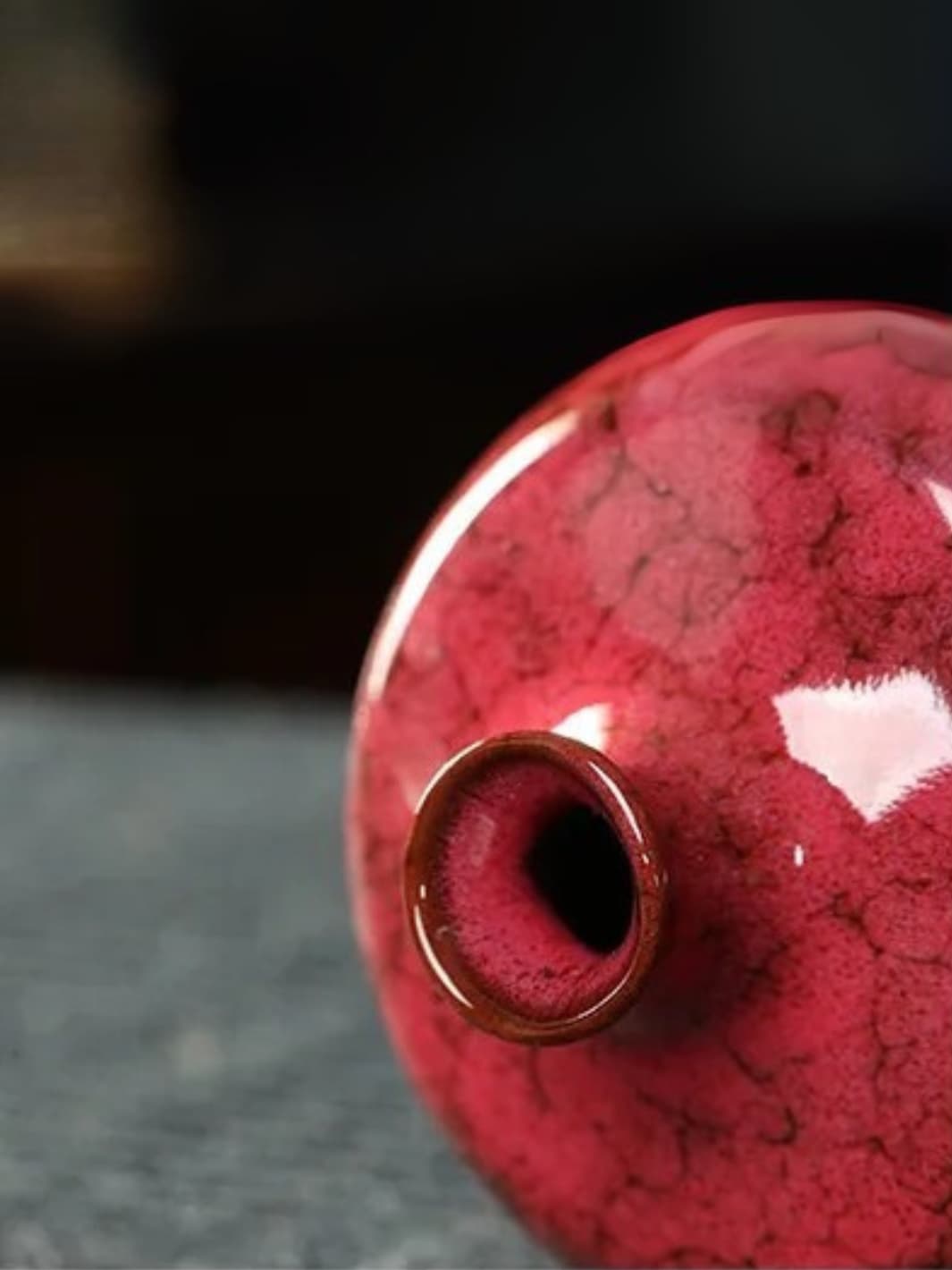 Vase | Émaillé artisanal à col étroit