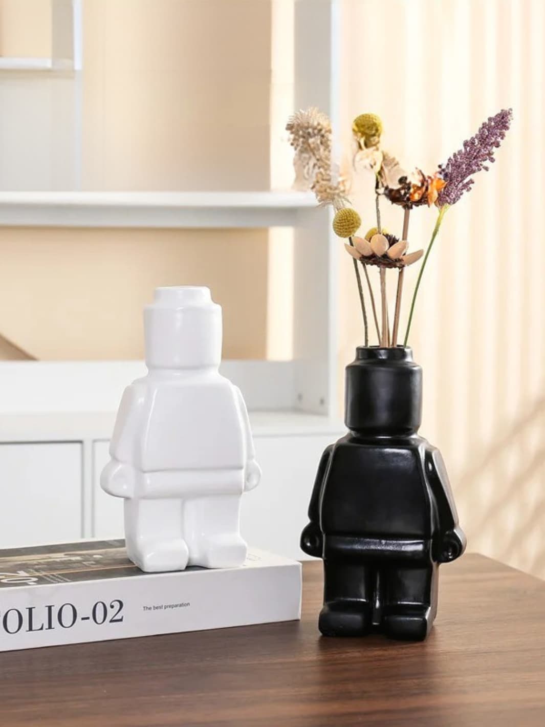 Vase | Soliflore figurine style LEGO en résine