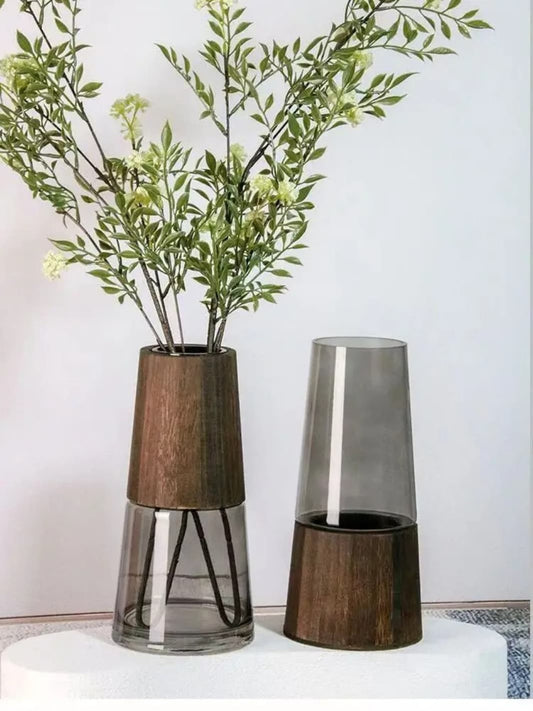 Vase | Verre et Bois Style Nordique
