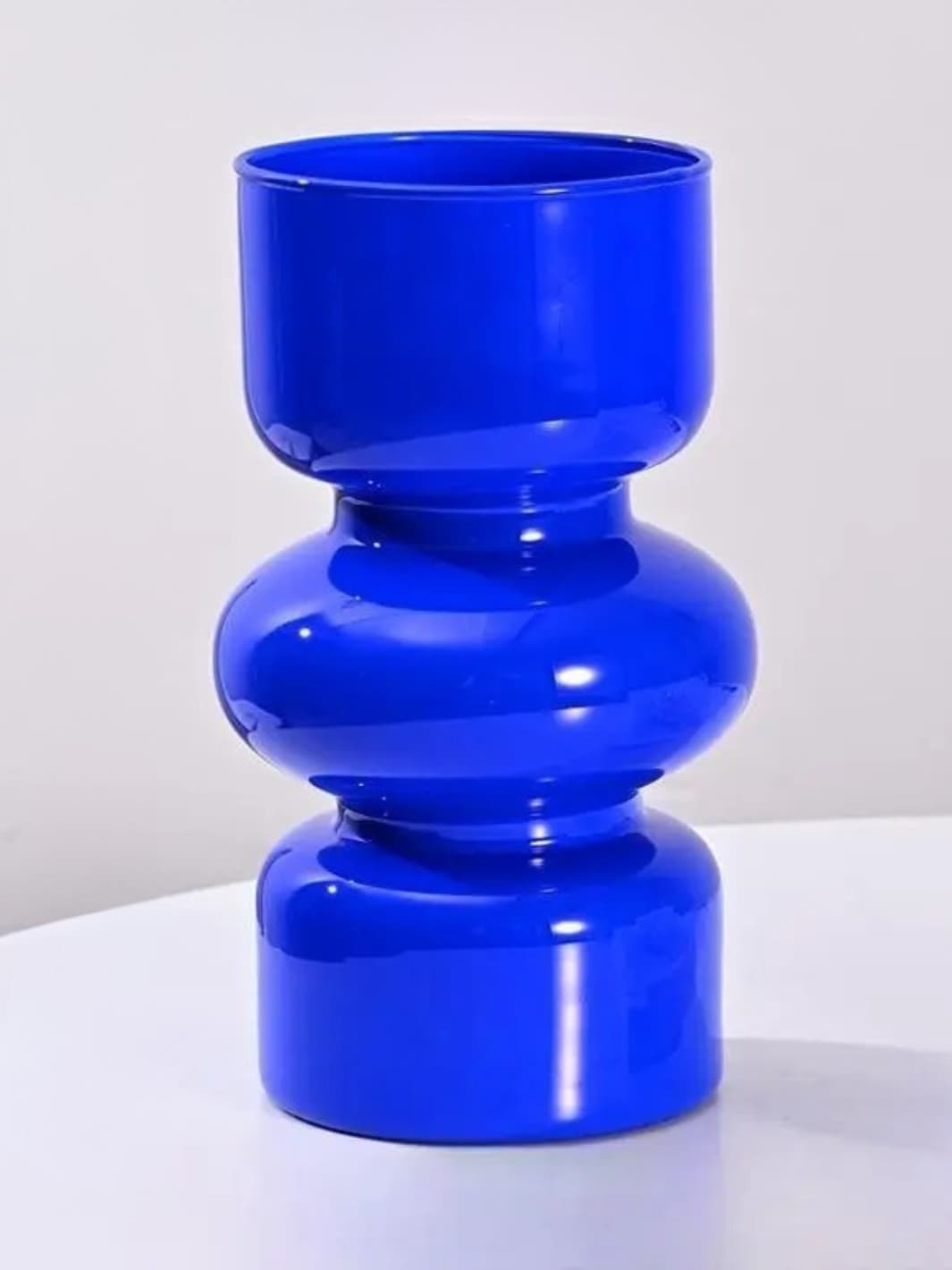 Vase | Coloré rétro en verre ondulé vintage