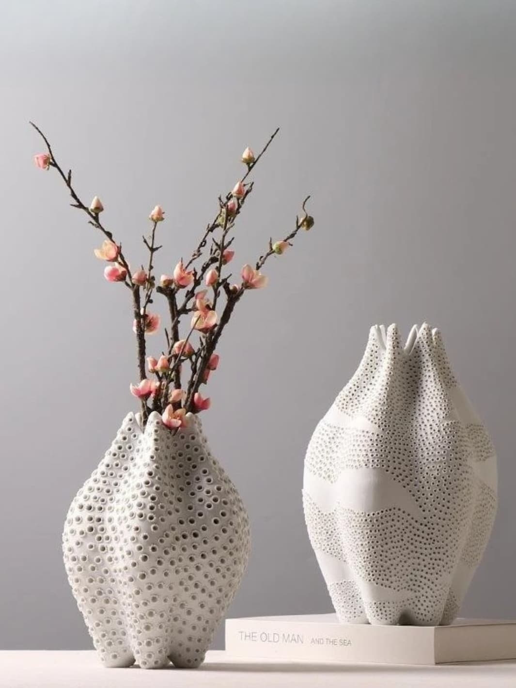 Vase | Sculptures céramique ajourée blanche