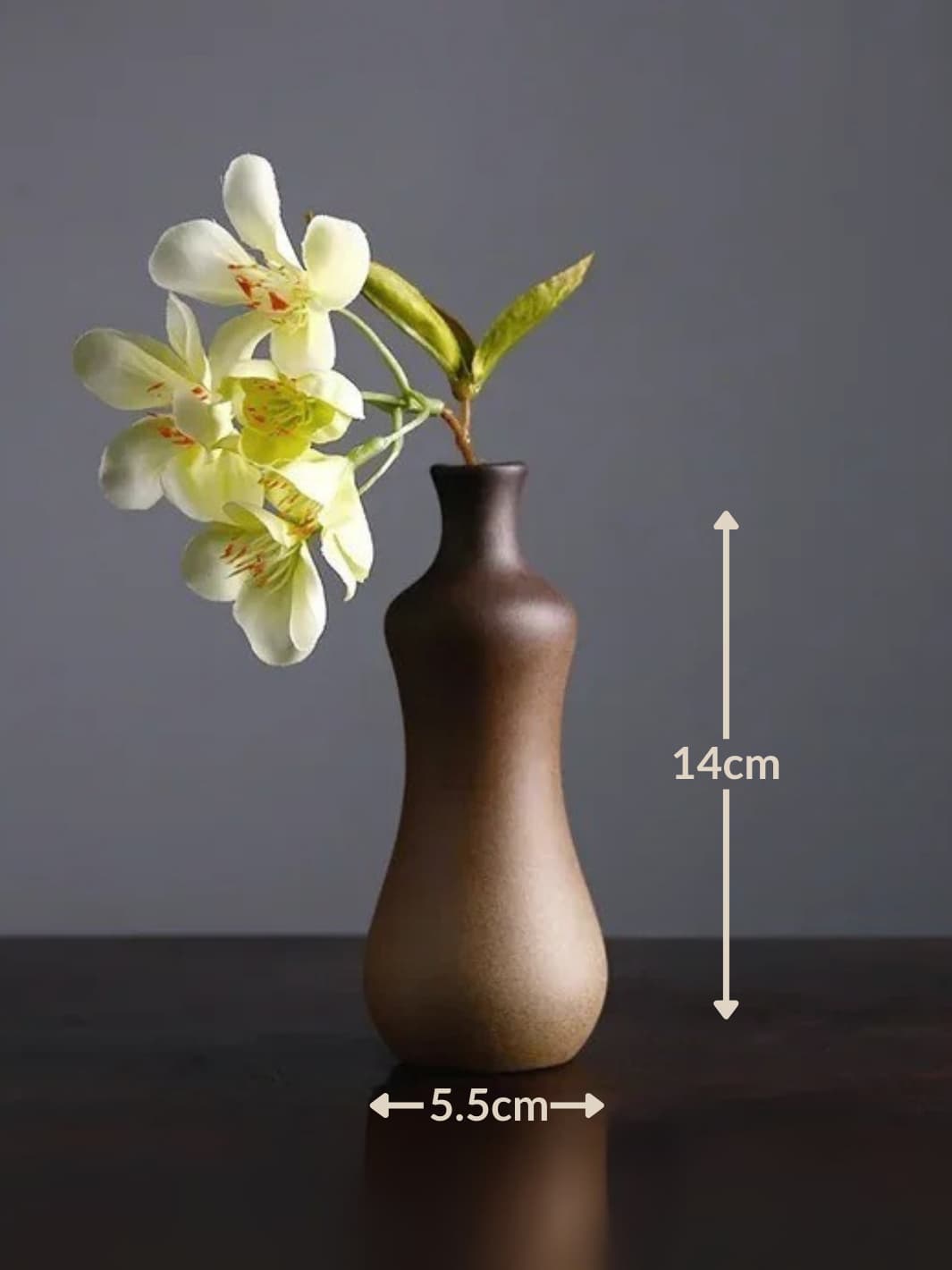 Vase | Mini soliflore zen en céramique noir