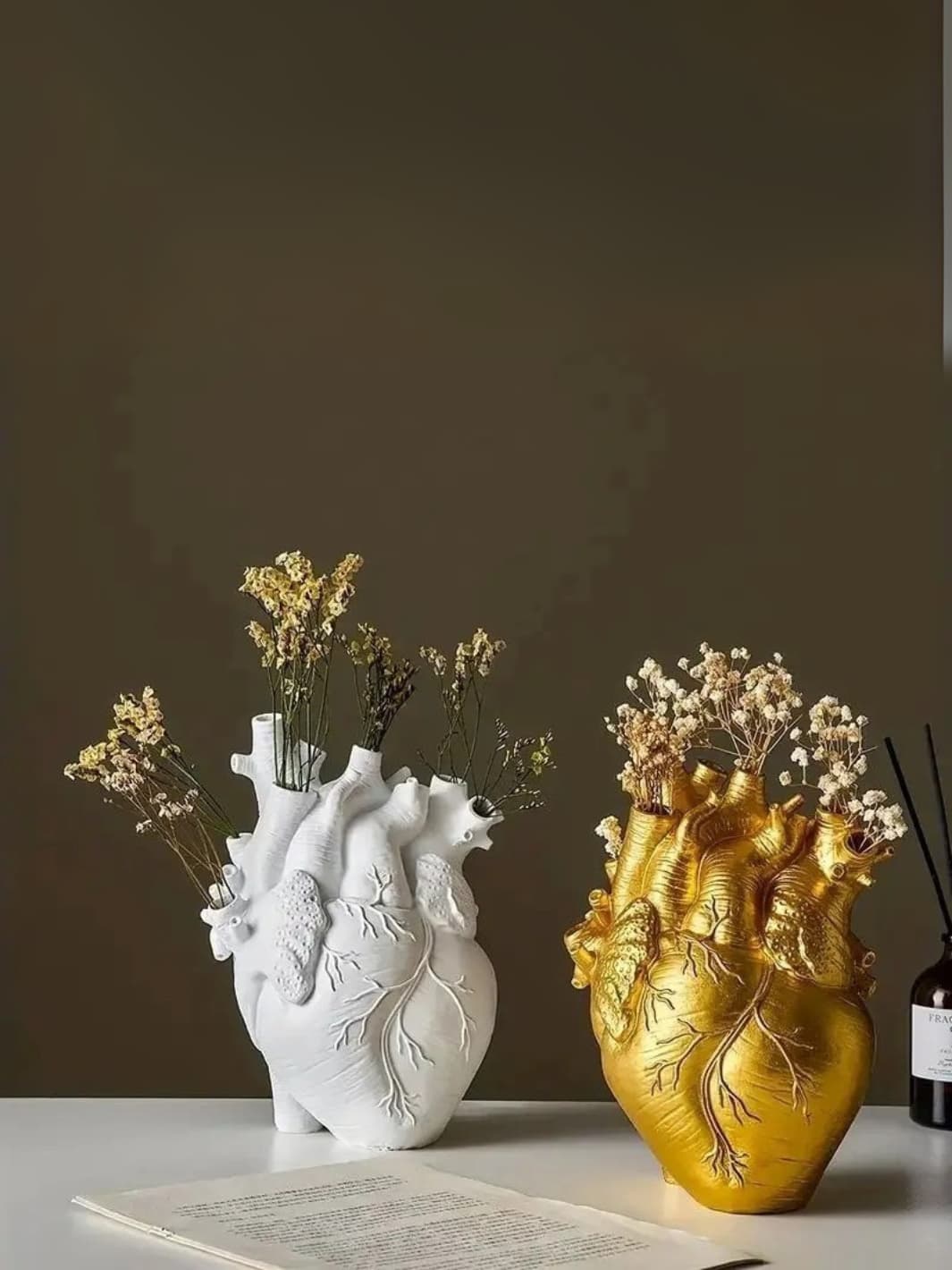 Vase | Cœur anatomique en résine réaliste