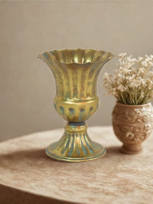 Vase | Amphore romaine décorative finition or