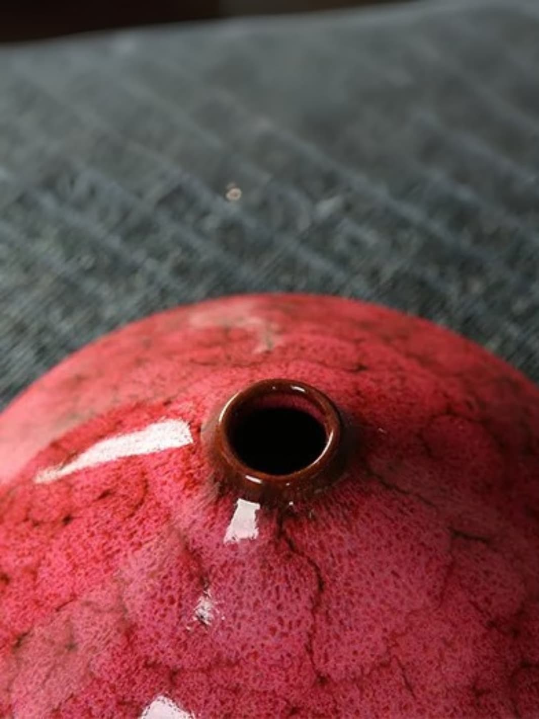 Vase | Émaillé vintage en forme de soucoupe