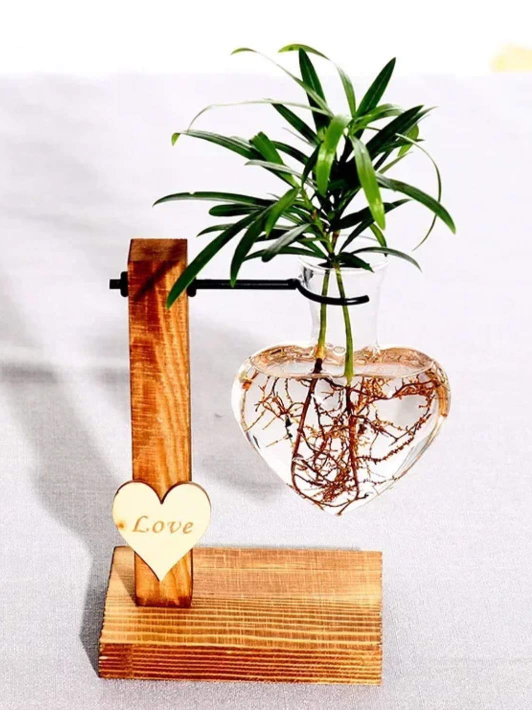 Vase | Soliflore cœur en verre suspendu