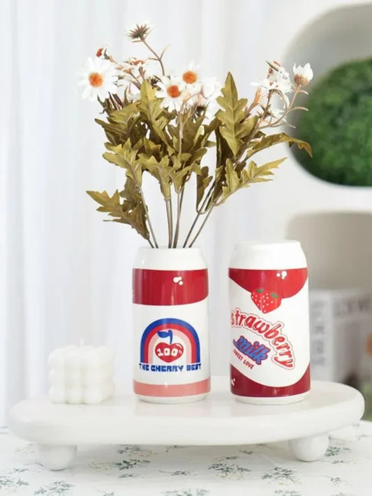 Vase | Canettes pop art cerise & fraise