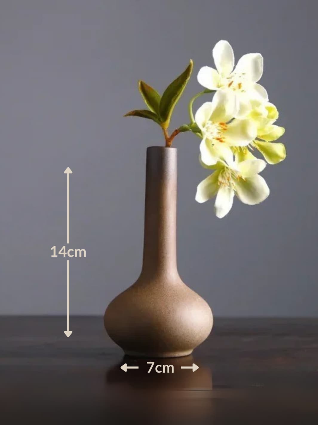 Vase | Mini soliflore zen en céramique noir