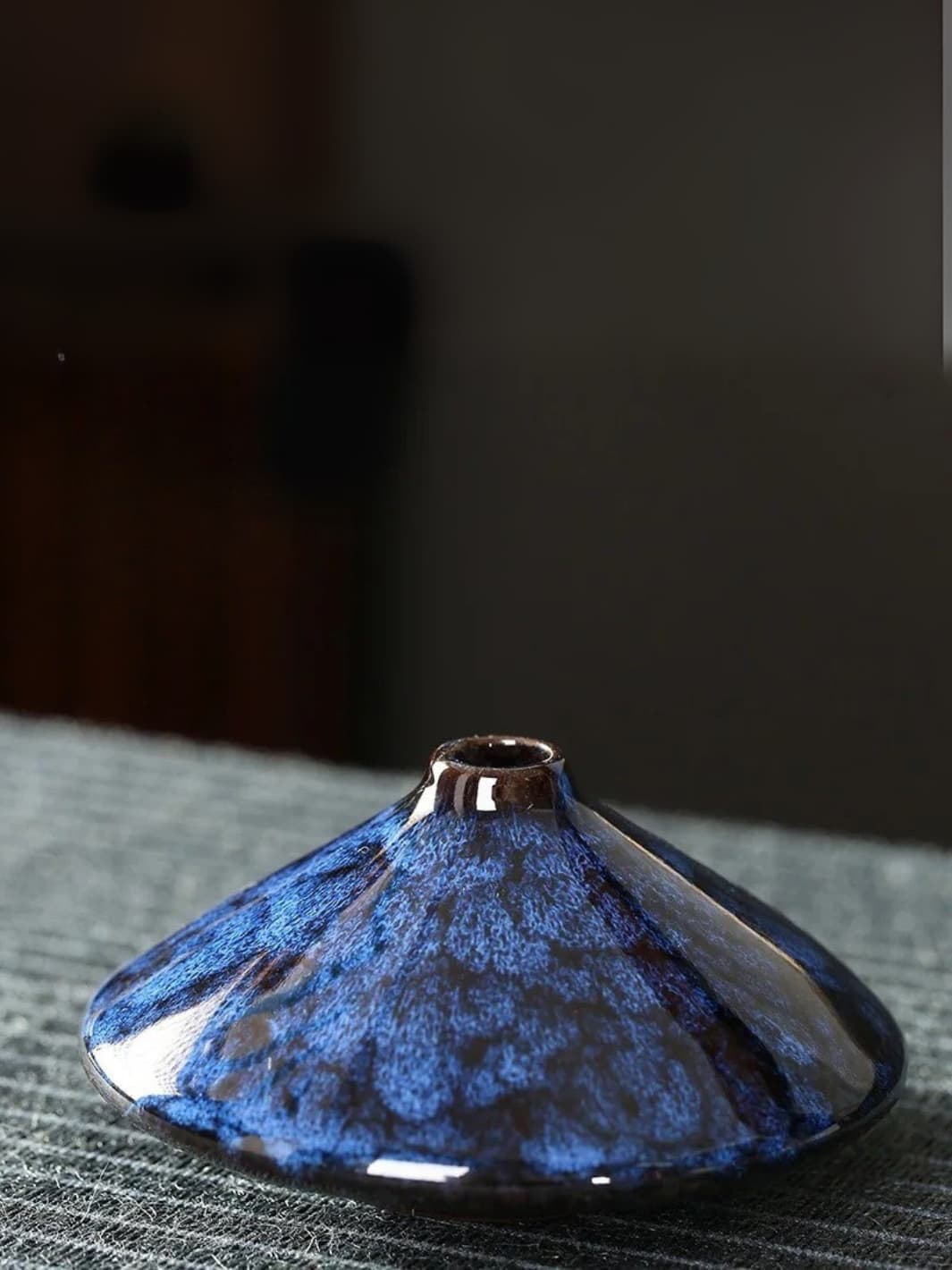 Vase | Émaillé vintage en forme de soucoupe