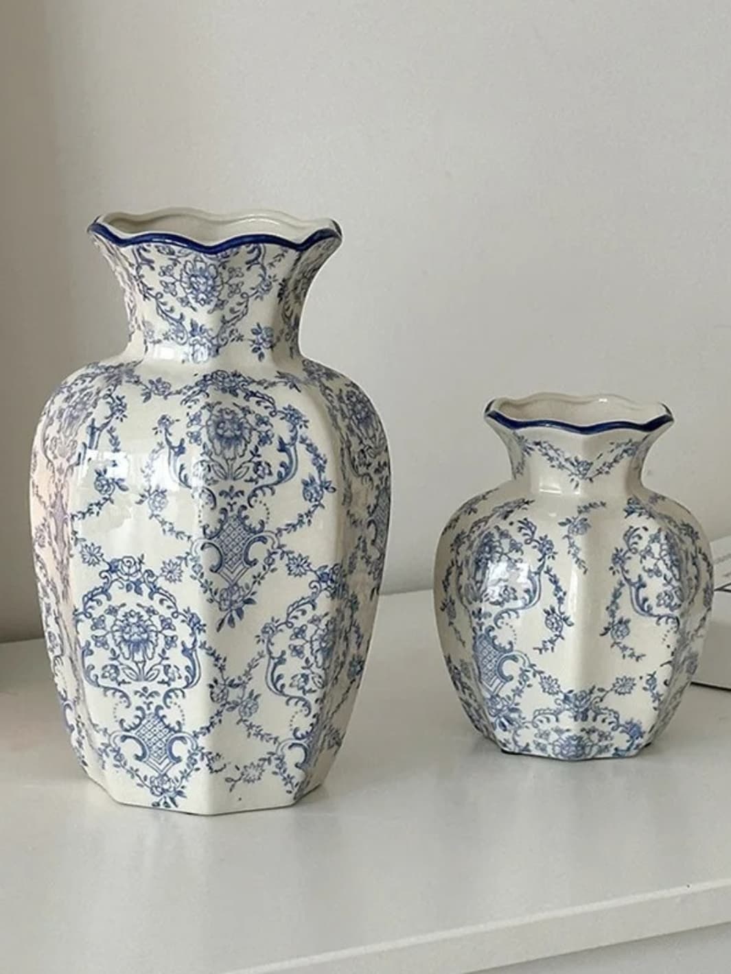 Vase | Céramique chinoise à motifs bleus élégants