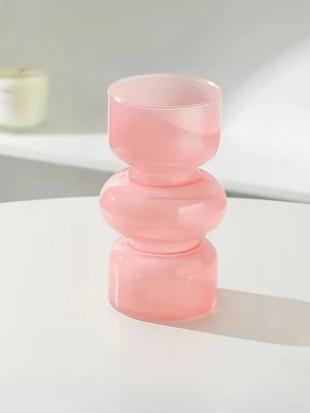 Vase | Coloré rétro en verre ondulé vintage