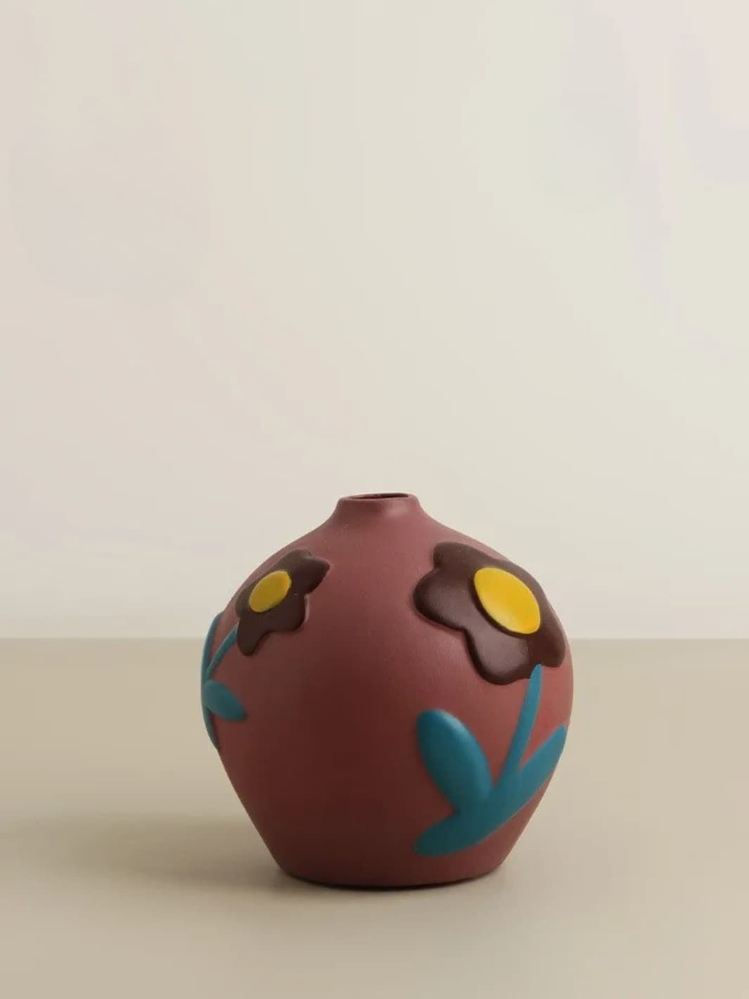 Vase | Pot nordique aux motifs floraux colorés