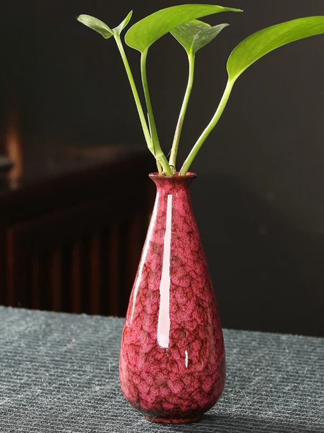 Vase | Goutte en céramique émaillée style japonais
