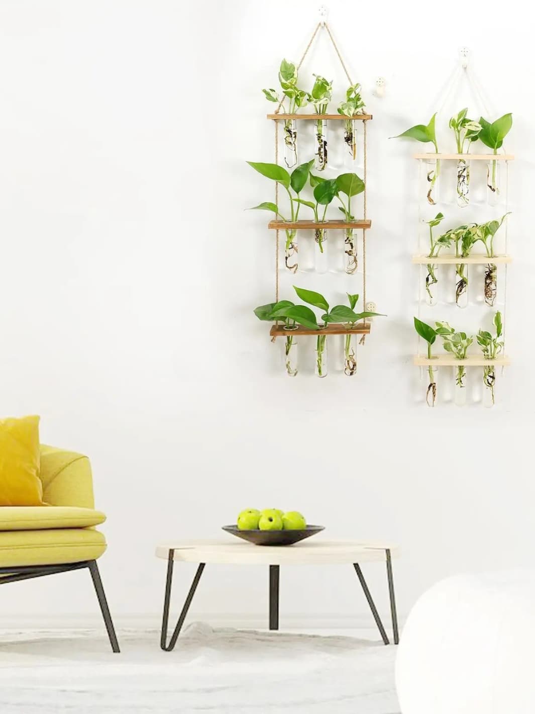 Vase | Suspension murale à tubes en bois