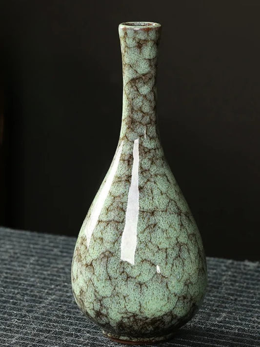 Vase | Col long en céramique d’inspiration japonaise