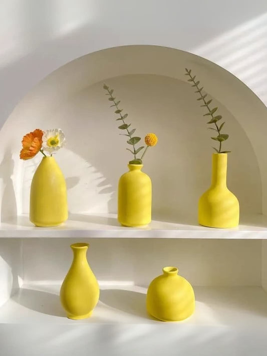 Vase | Pot jaune design et coloré