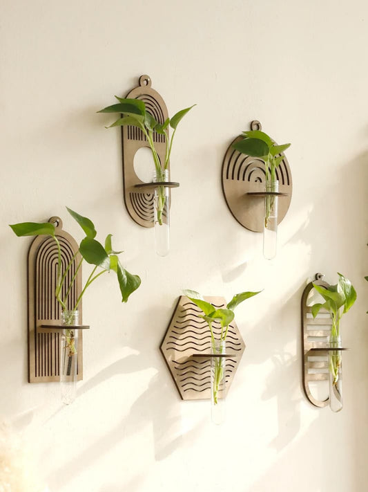 Vase | Tube mural en bois design