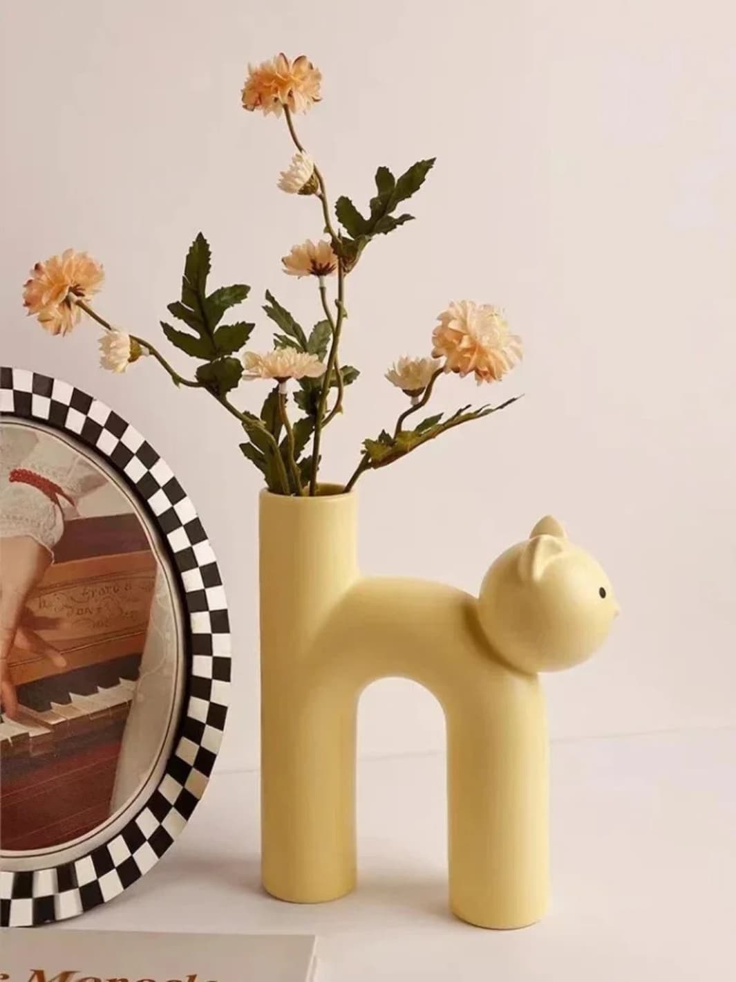 Vase | Pot chat céramique H déco mignonne et originale
