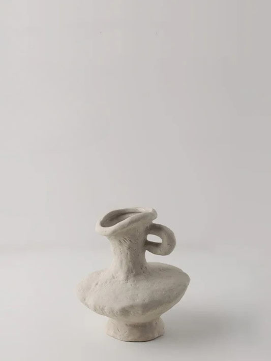 Vase | Mini cruche artisanale en céramique blanche