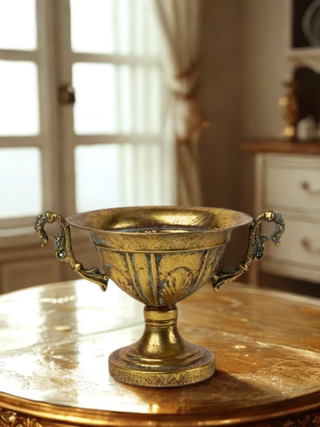 Vase | Verre ancien doré esprit romain