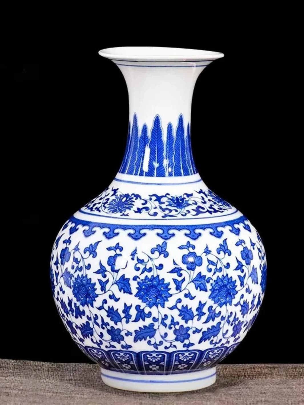 Vase | Porcelaine bleue traditionnelle de Jingdezhen