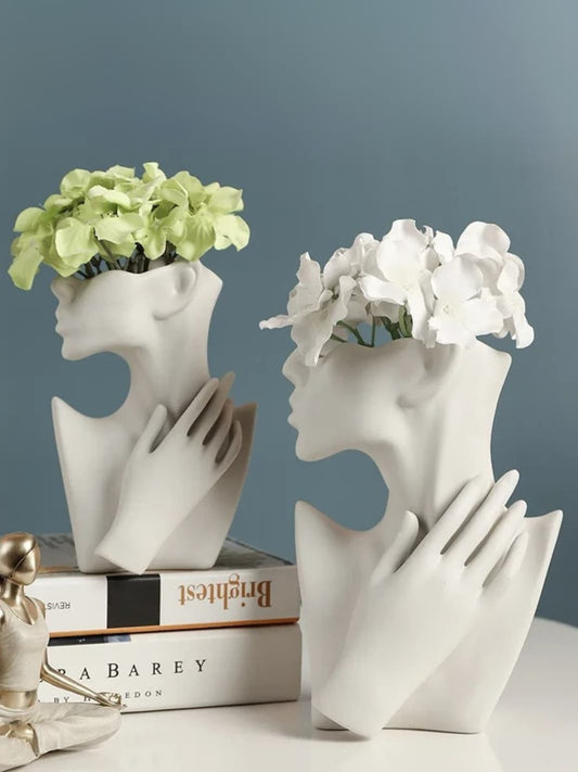Vase | Buste féminin en céramique moderne