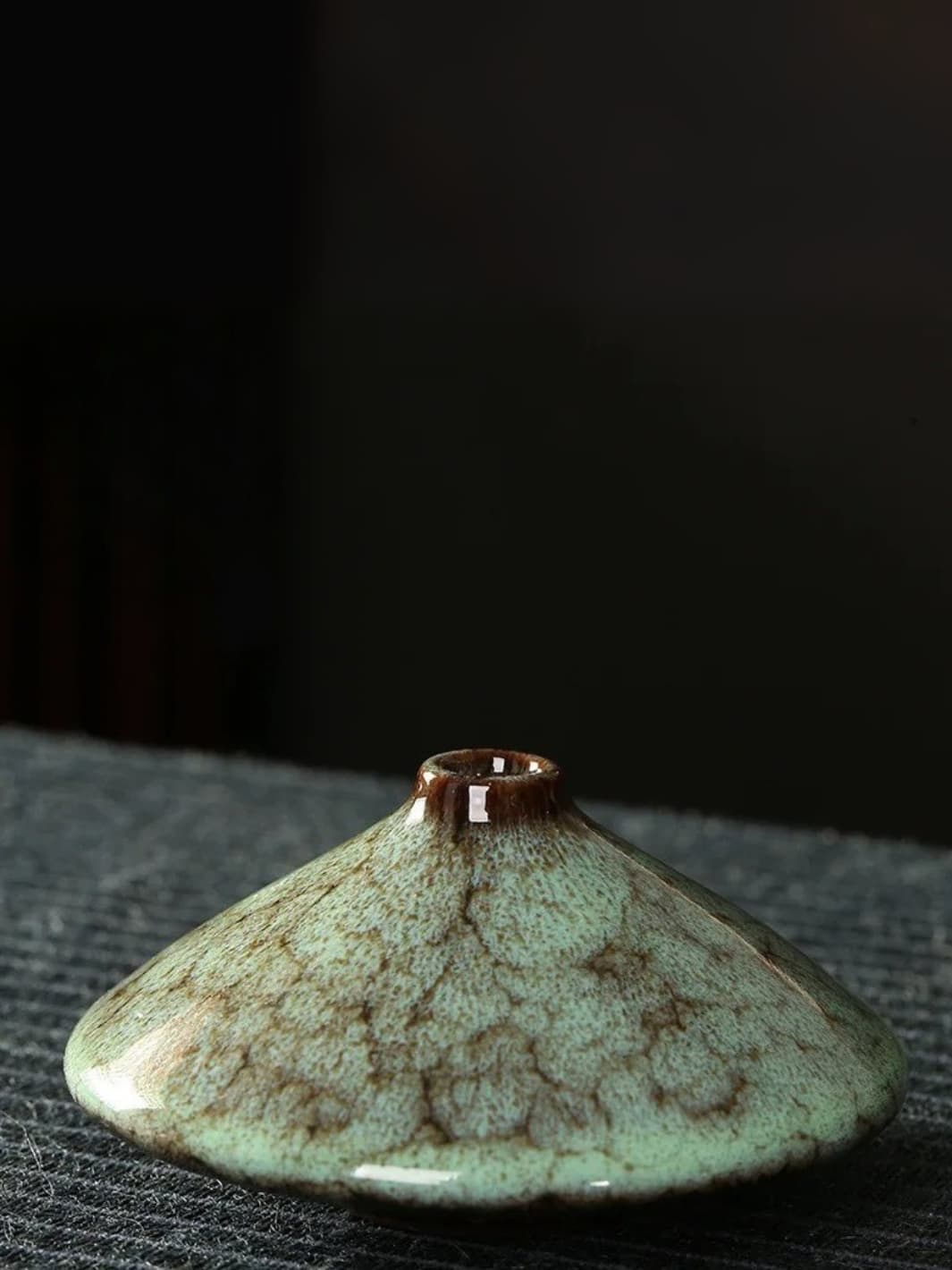 Vase | Émaillé vintage en forme de soucoupe