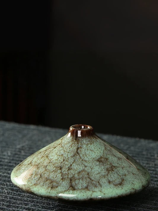 Vase | Émaillé vintage en forme de soucoupe