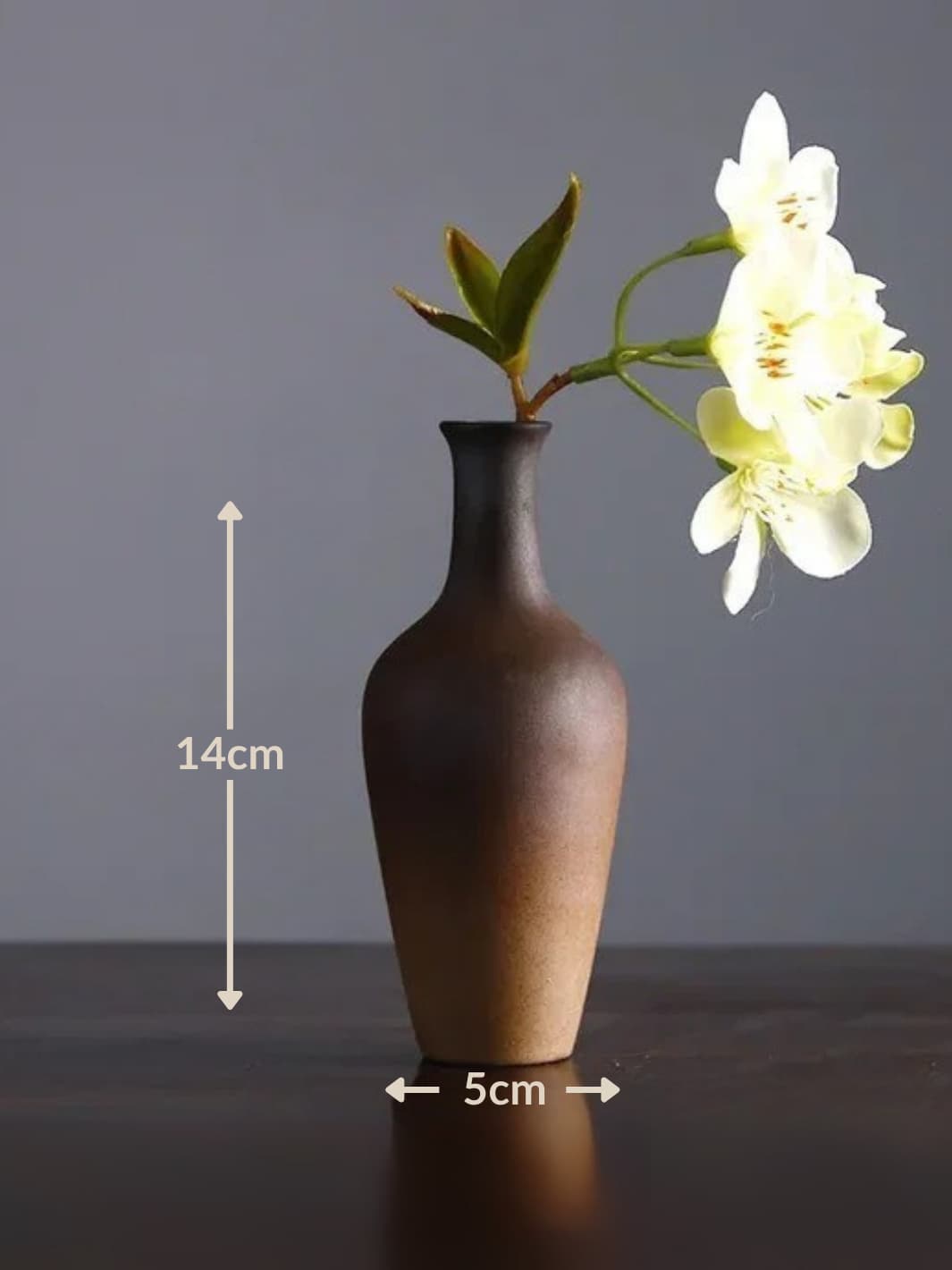 Vase | Mini soliflore zen en céramique noir