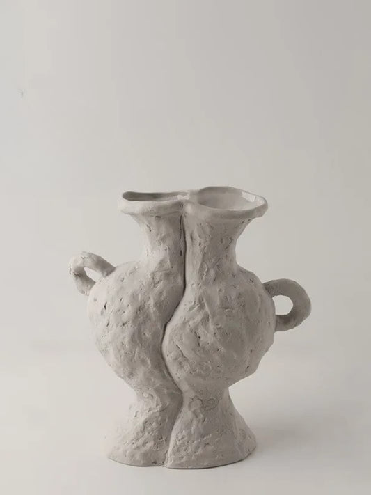 Vase | Duo fusion céramique blanche rustique